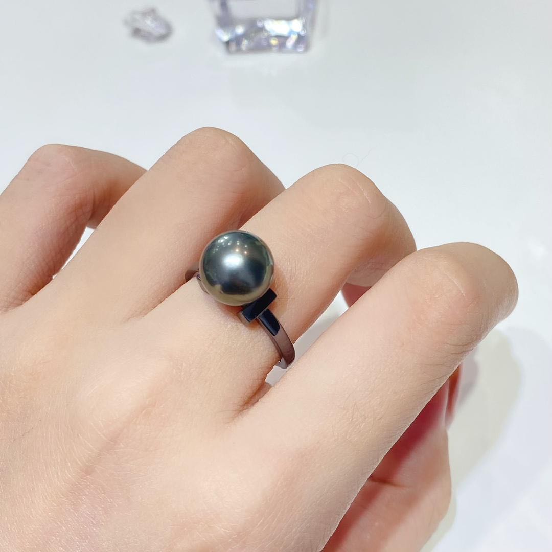 Customized service for Catherine, 1 S925 black sliver ring
