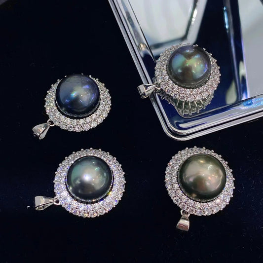 13-14mm Tahitian pearl pendent, S925 setting