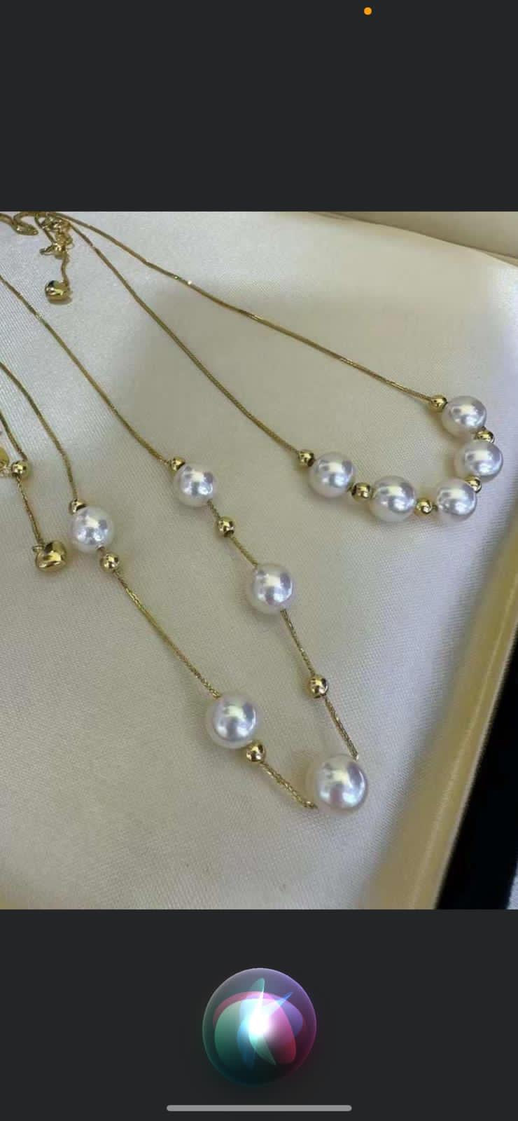 Customized service for Jackie, 1 solid 18k gold necklace+1 S925 pearl earring