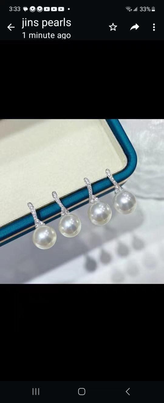 Customised service for Jennifer, 1 solid 18k gold pearl earring+3 S925 pendent