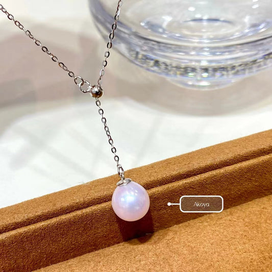 8-9mm Freshwater Akoya pearl Y-chain pendent, S925 setting