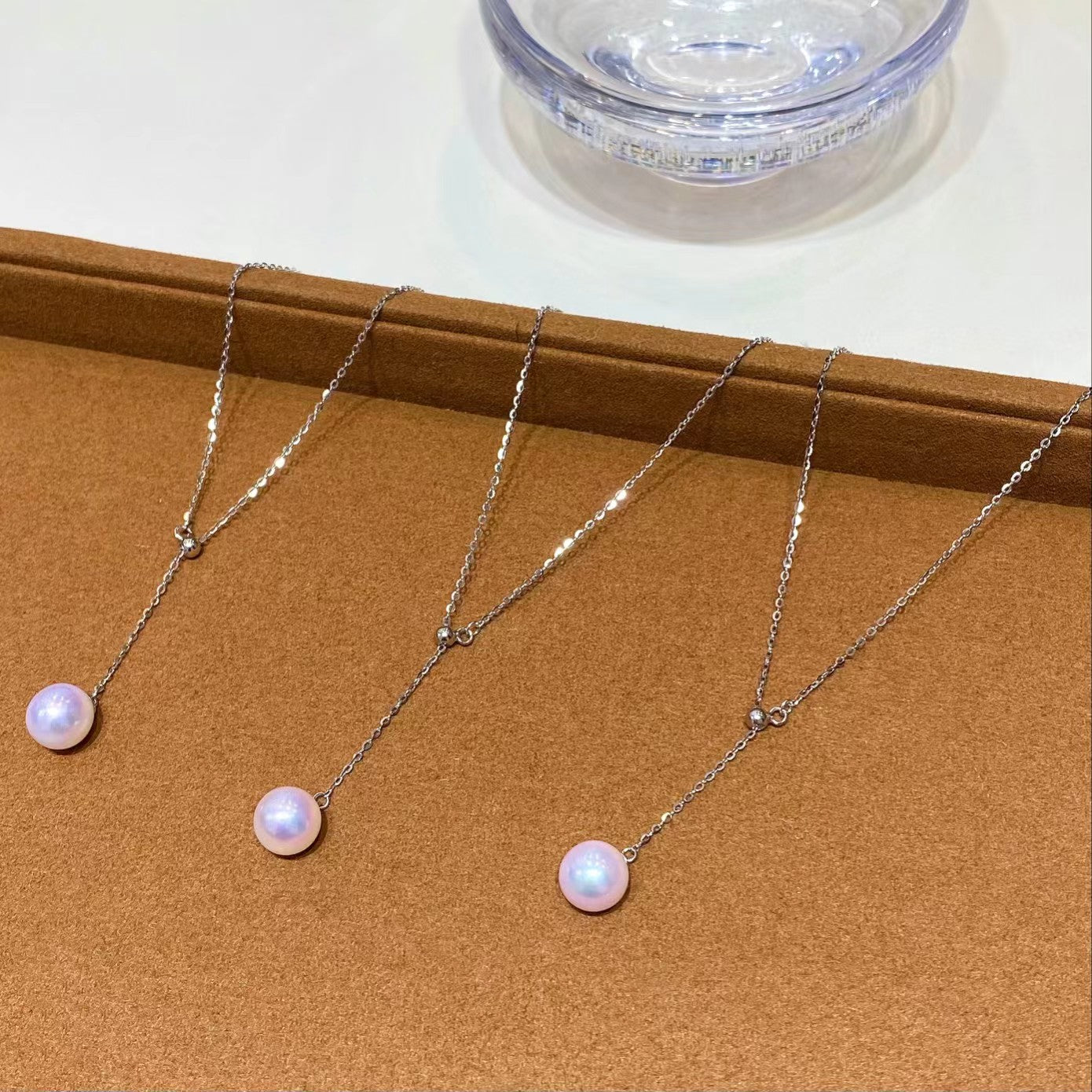 8-9mm Freshwater Akoya pearl Y-chain pendent, S925 setting
