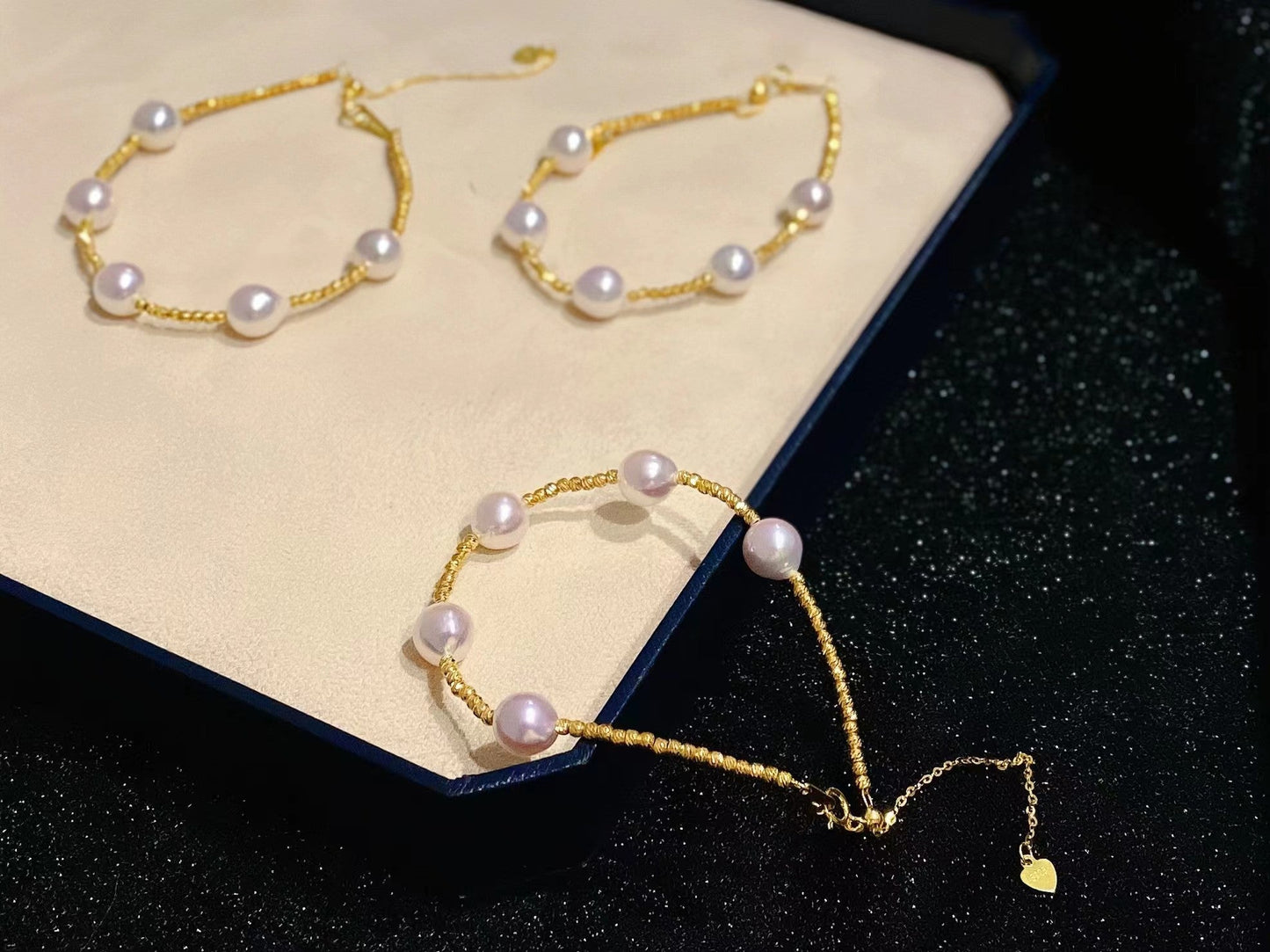 8-9mm King Freshwater Akoya Pearl Bracelet, S925 Setting