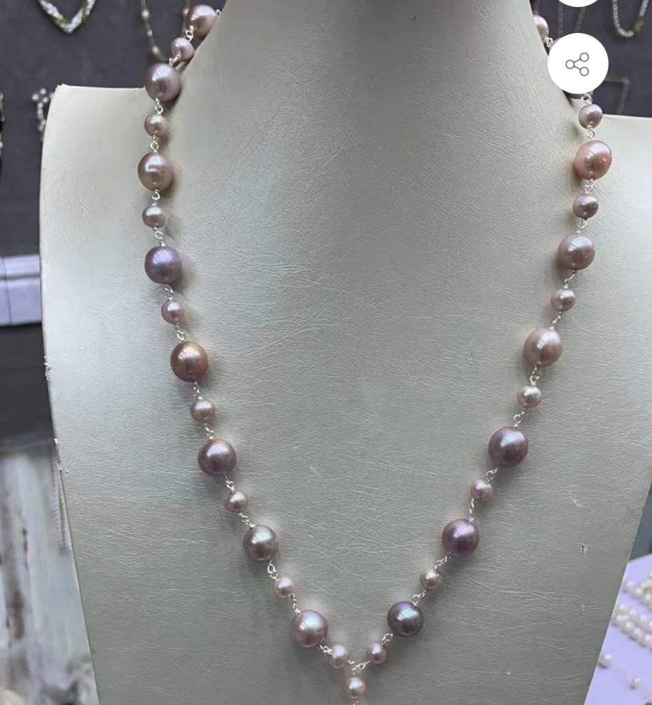 Customized Service for Yada, 1 solid 18k gold Akoya necklace, 1 S925 Sliver Edison Necklace + other S925 Sliver Jewelries