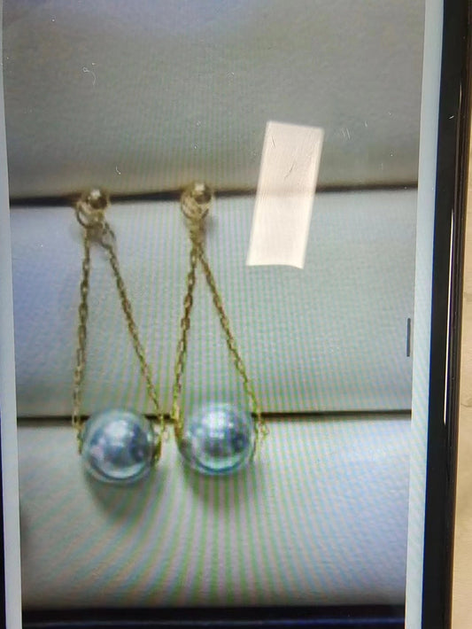 Customized service for Sharon, 1 Edison pearl+1 Solid 18k Gold earring setting