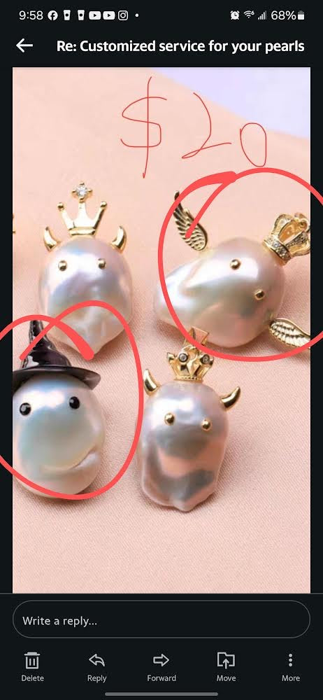Customized service for Yana, 2 S925 pendent