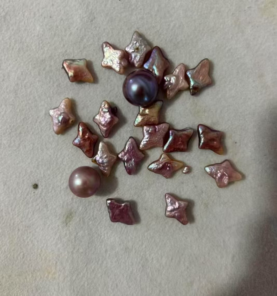 【Live-Gary】Big dipper shape Pearls(3-6 baroque pearls+1 edison pearl)