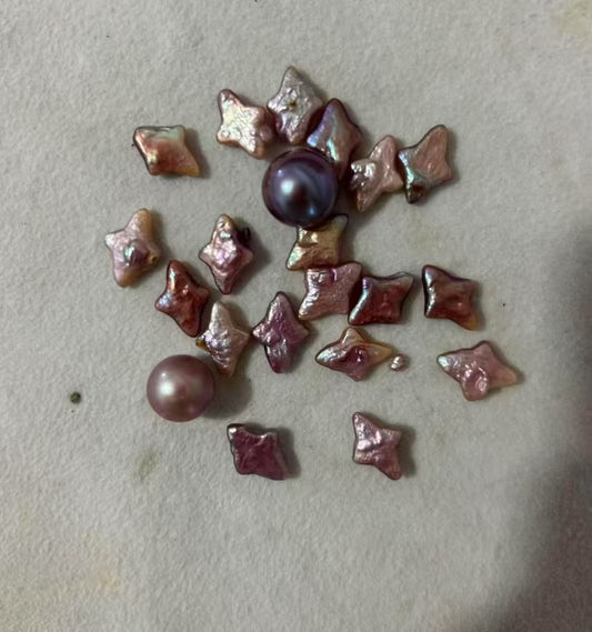 【Live-Gary】Big dipper shape Pearls(3-6 baroque pearls+1 edison pearl)