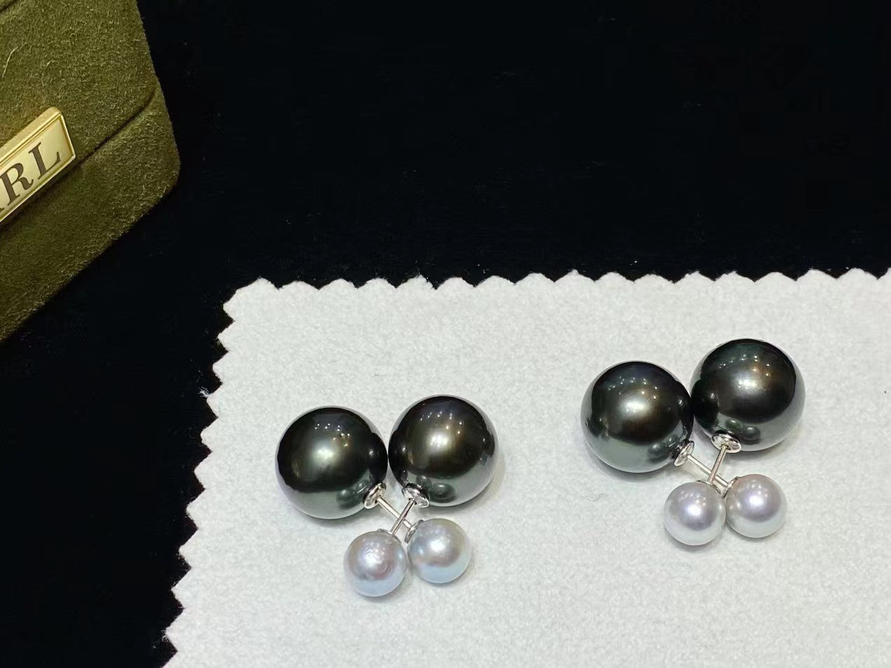 6-7mm/12-13mm Ocean Pearls Stud Earring, S925 Setting